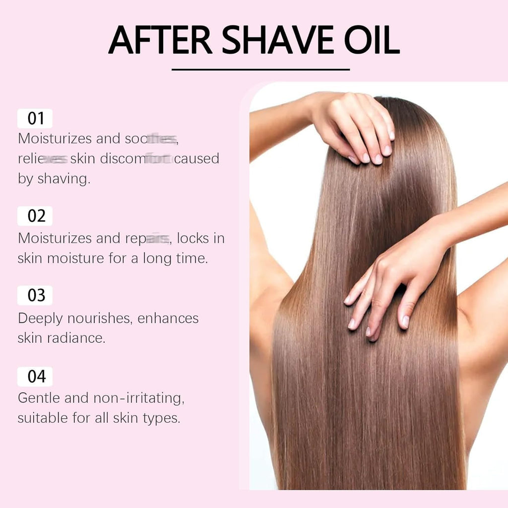 Strawberry Vanilla after Shave Oil Women for Smooth Skin, Soft Serve after Shave Oil, Prevent Ingrown Hairs & Dryness 1Bottle